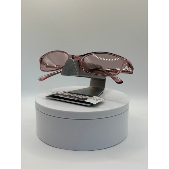 Vintage Y2K Sunglasses | NOS | Narrow Monochrome Style | Pink Lens/Frame - Picture 2 of 8
